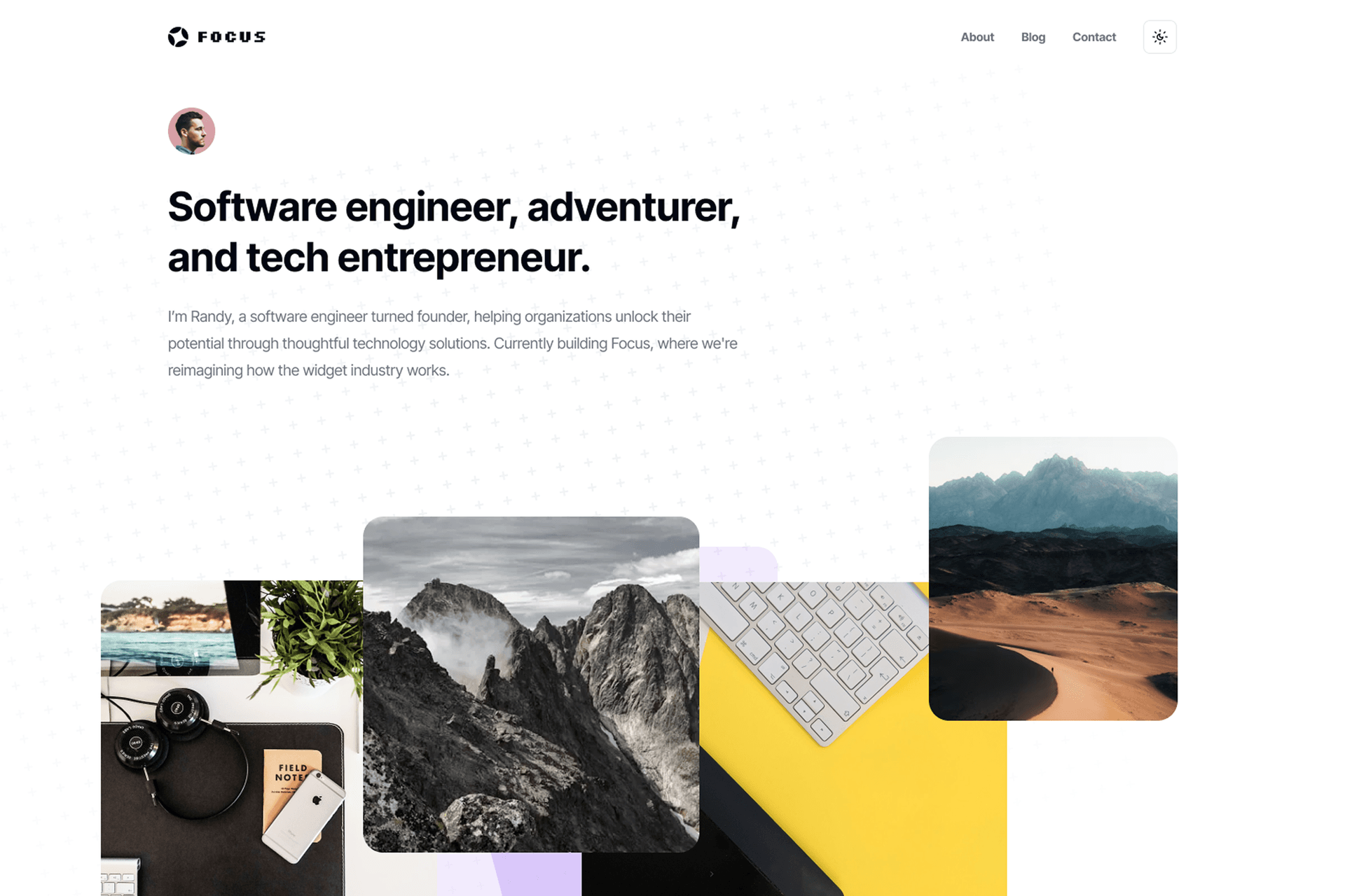 Preview of Focus Blog starter & marketing template