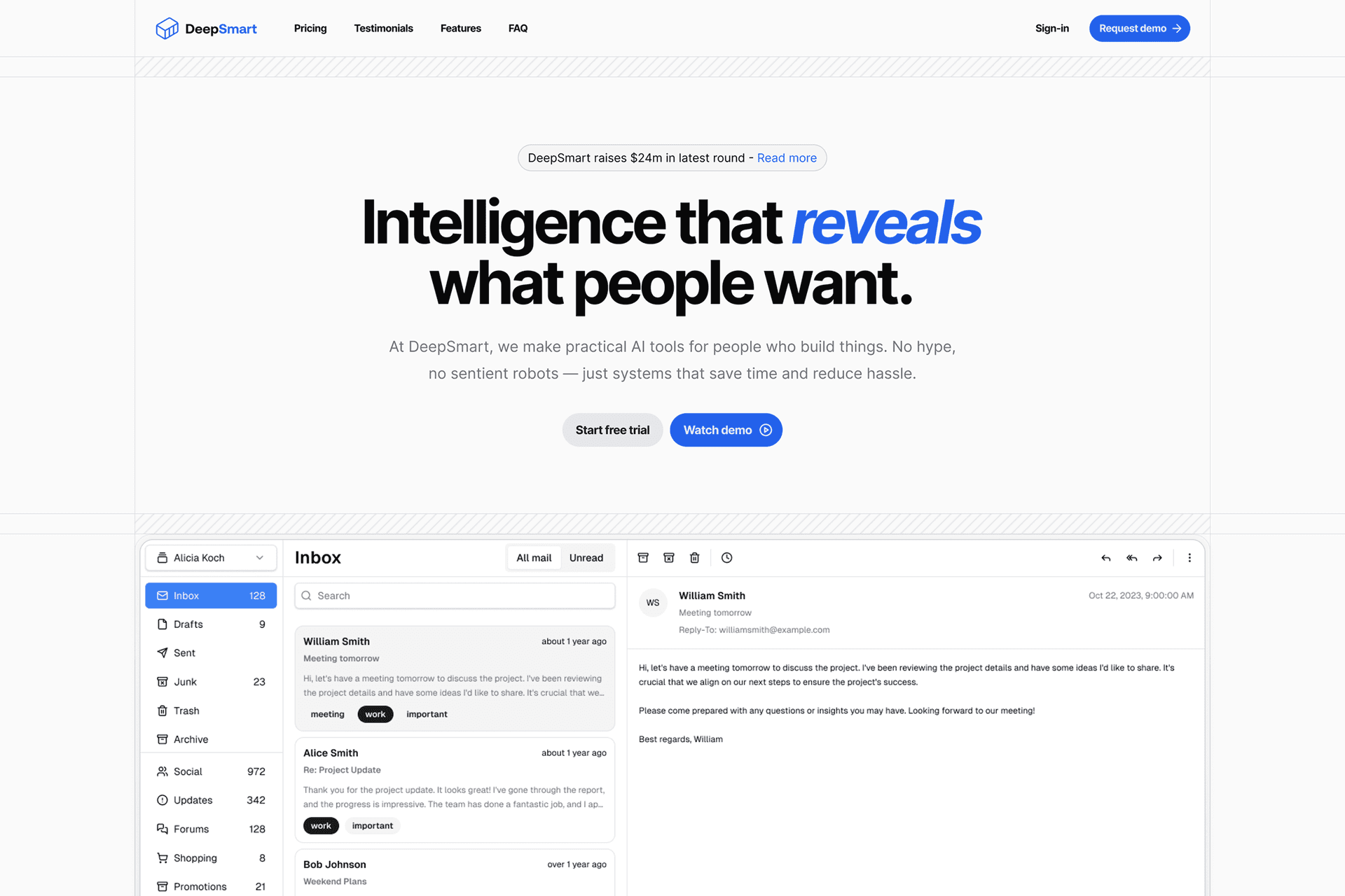 Preview of Nimble SaaS marketing template